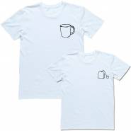 Парная футболка с принтом "Чашка и чай"