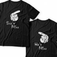 Парные футболки для влюбленных "She's mine (Она моя)"
