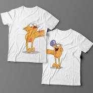 Парные футболки для влюбленных с изображениями персонажей из мультика 