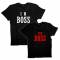 Парные футболки с надписью "I'm Boss&Yes Boss"