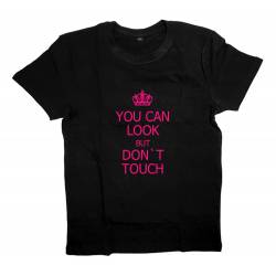 Футболка для беременных с надписью "You can look but don`t touch"