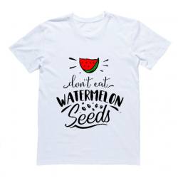 Футболка с надписью "Don't eat watermelon seeds"