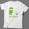 Прикольная футболка с надписью "Android"