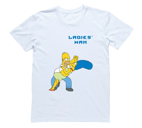 Мужская футболка с Гомером Симпсоном "Ladies Man"