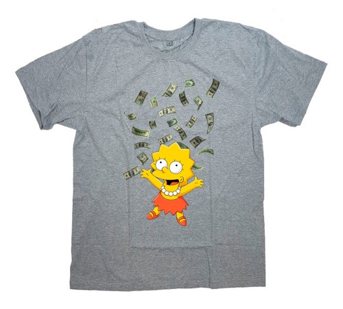 Футболка с Лизой Симпсон "Lisa's money rain"