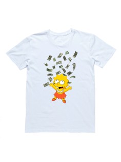 Футболка с Лизой Симпсон "Lisa's money rain"