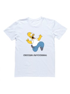 Мужская футболка с Гомером Симпсоном "Снова проспал"