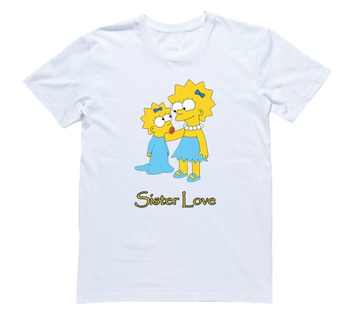 Женская футболка с Лизой Симпсон "Sister love"
