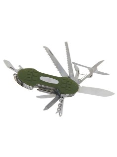 Складной нож многофункциональный 11в1, рукоять зеленая