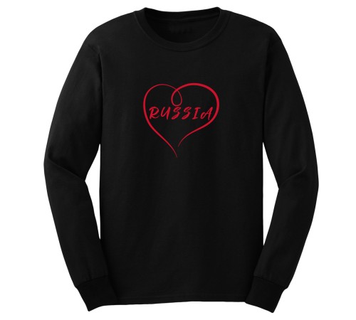 Свитшот Я Русский с принтом "Россия в сердце"