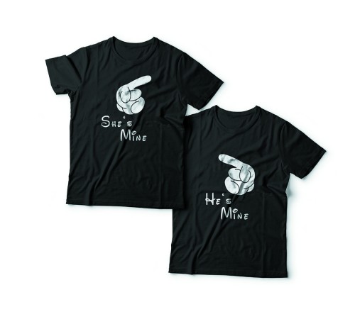 Парные футболки для влюбленных "She's mine (Она моя)"